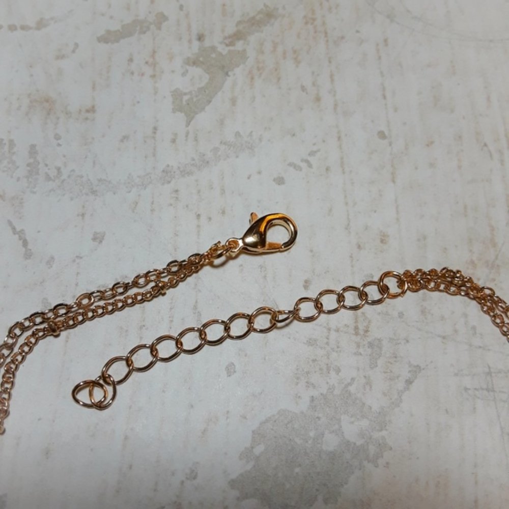 Minimalist Layered Dainty Chain Disk Necklace - Picture 7 of 7